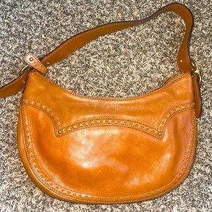 Michael Kora gold studded tan/Carmel shoulder bag EUC